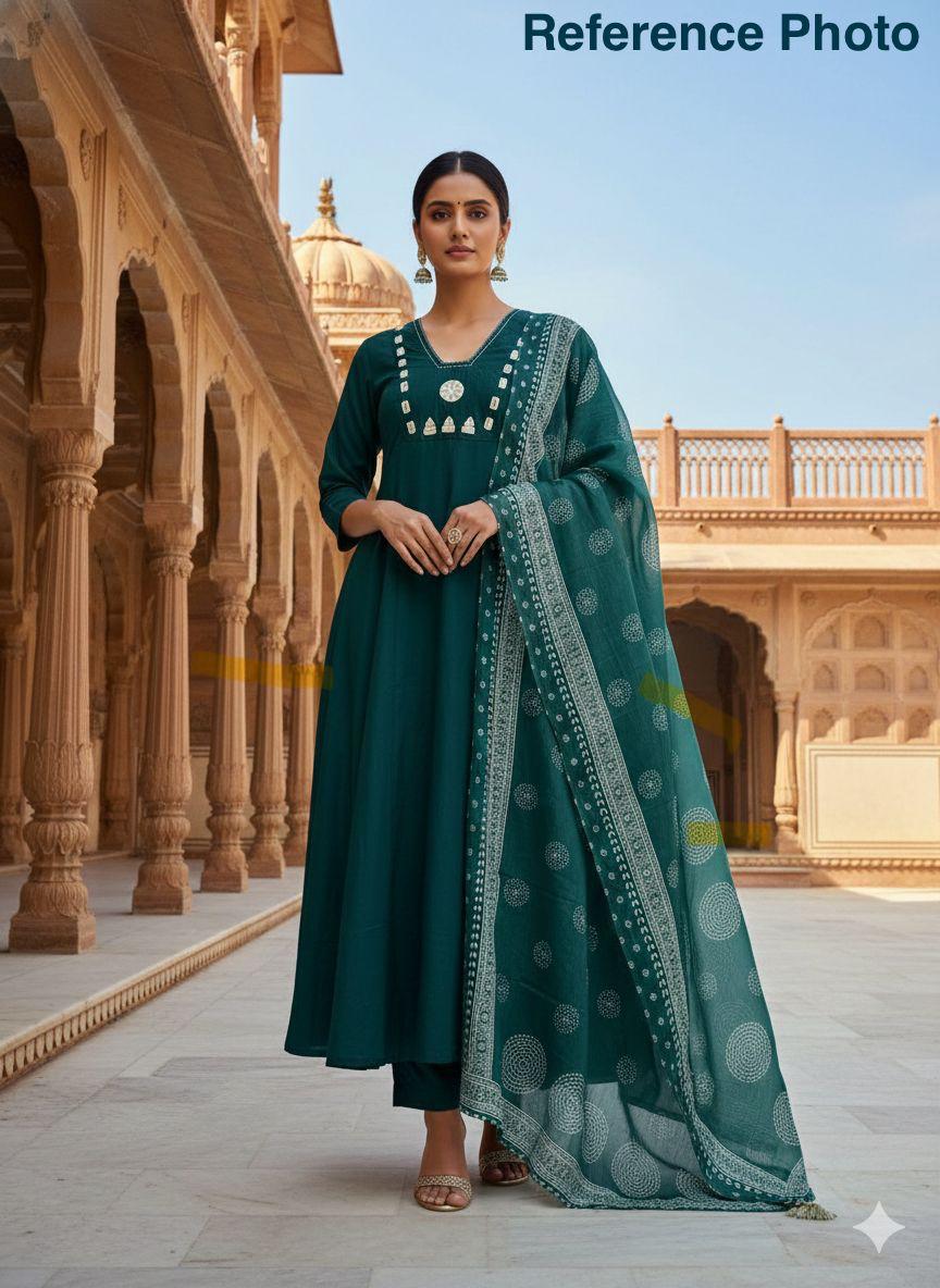 Emerald Royale Anarkali Suit Set