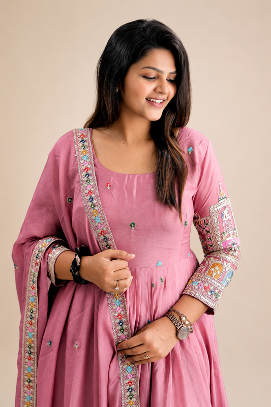 Blush Heritage Anarkali Set