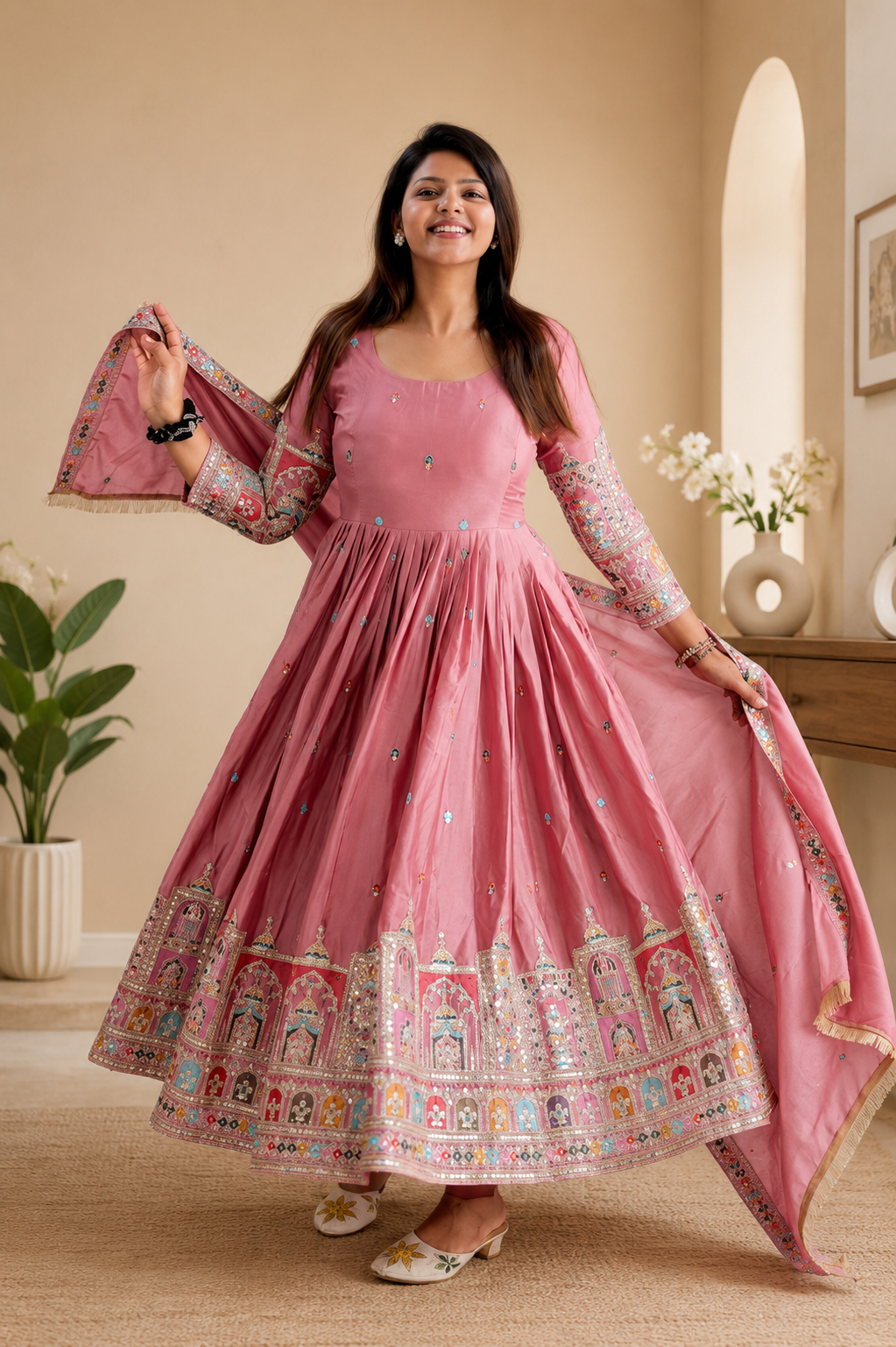 Blush Heritage Anarkali Set