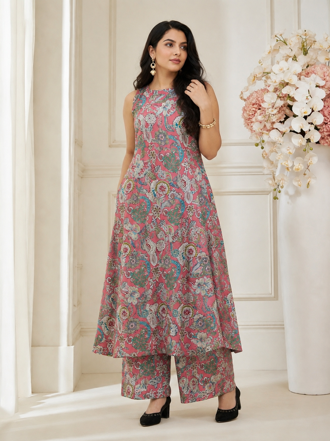 Pink Floral Printed Co-Ord Set