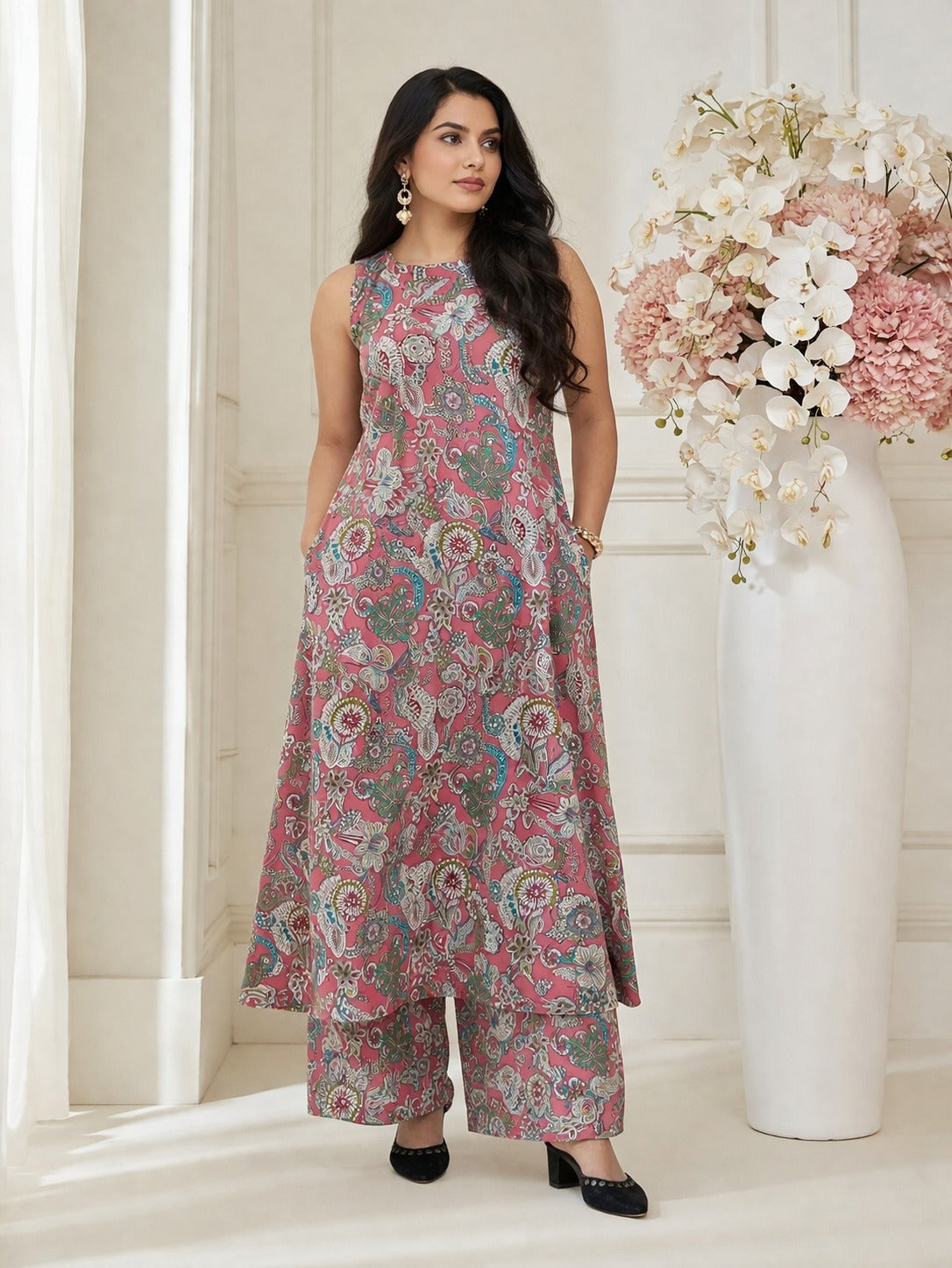 Pink Floral Printed Co-Ord Set