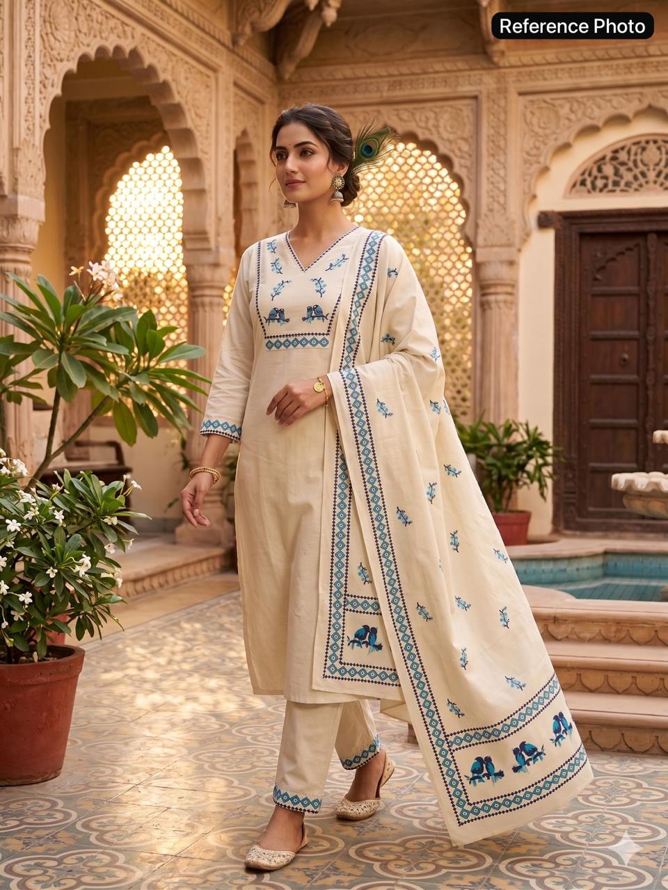 Royal Ivory Heritage Cotton Suit Set
